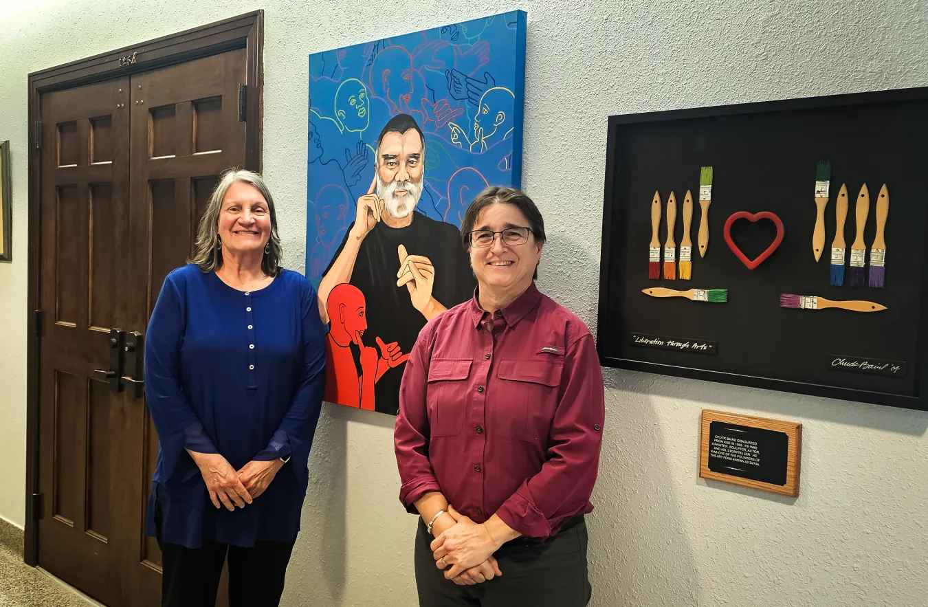 Nancy Frazier, left, a science educator at KSD and the KSD union president, and KSD Superintendent Luanne Barron have spent many years working together. Frazier will step down from her position as union president on the same day that Barron retires as superintendent.