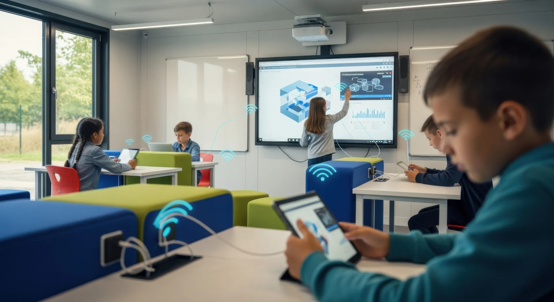 Child holding a tablet