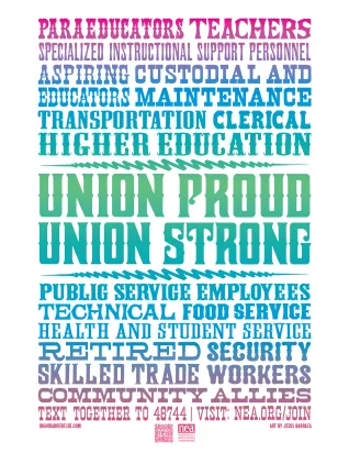 Union proud. Union strong. Download our poster and text TOGETHER to 48744 today!