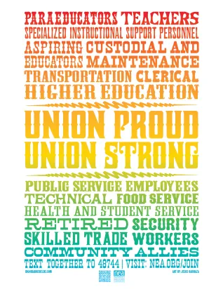 Union proud. Union strong. Download our poster and text TOGETHER to 48744 today!